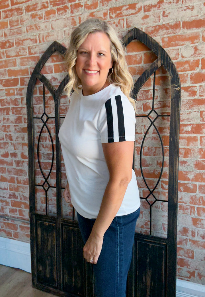 Making Good Choices Striped Tee