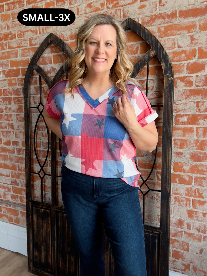 American Beauty Plaid Star Tee
