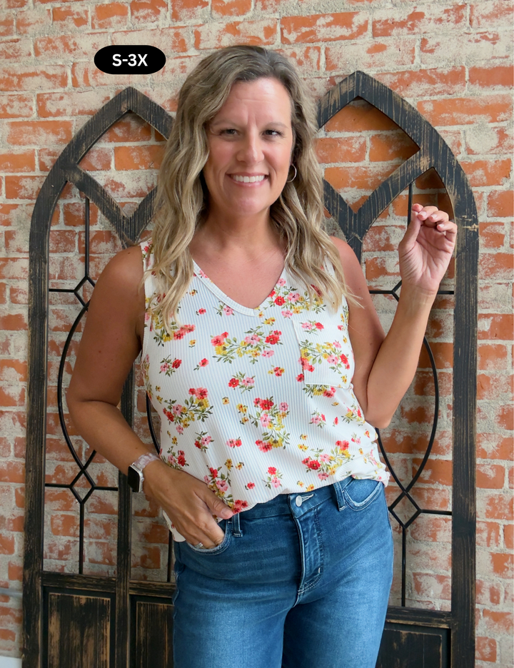 By The Rules Floral Tank