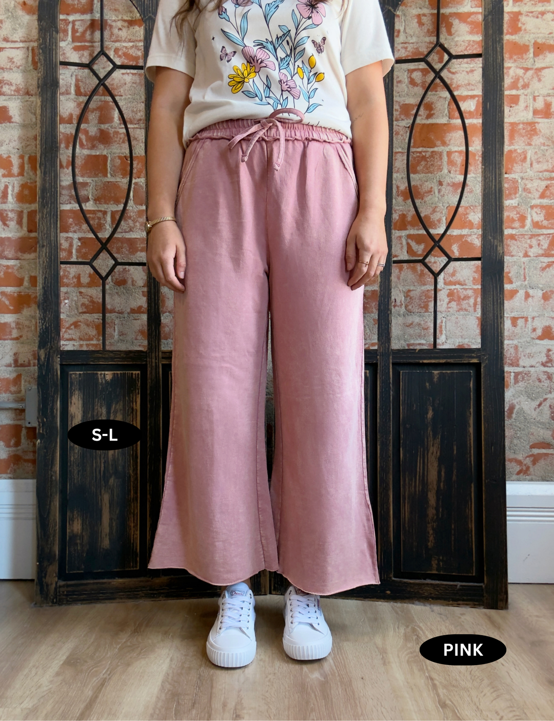Getting Used To It Washed Pant-Pink & Blue