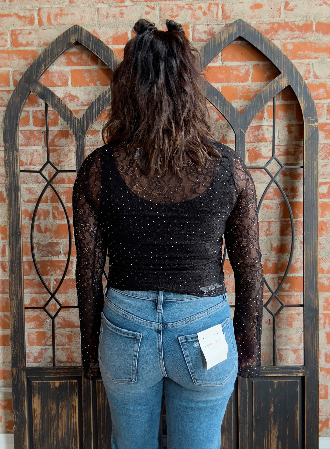 Ready To Sparkle Mesh Long Sleeve