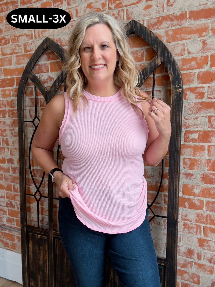 The Power Of Pink Ribbed Tank