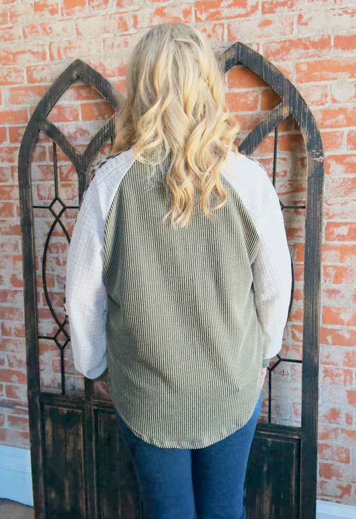 Catch Me Later Leopard Henley