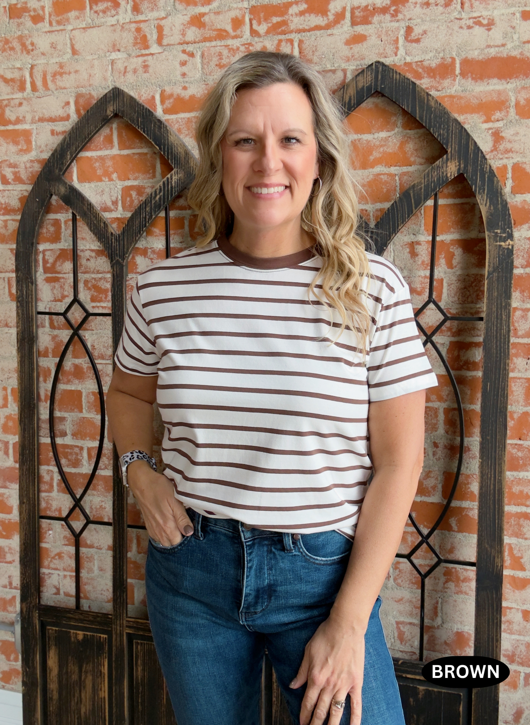 Keeping It Together Striped Tee-3 Colors