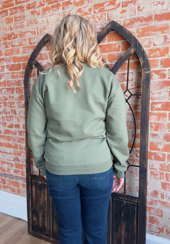 Military Green USA Pullover