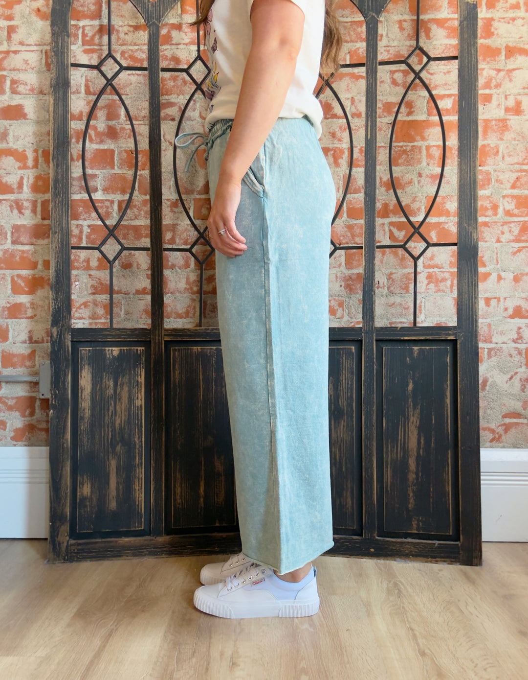 Getting Used To It Washed Pant-Pink & Blue