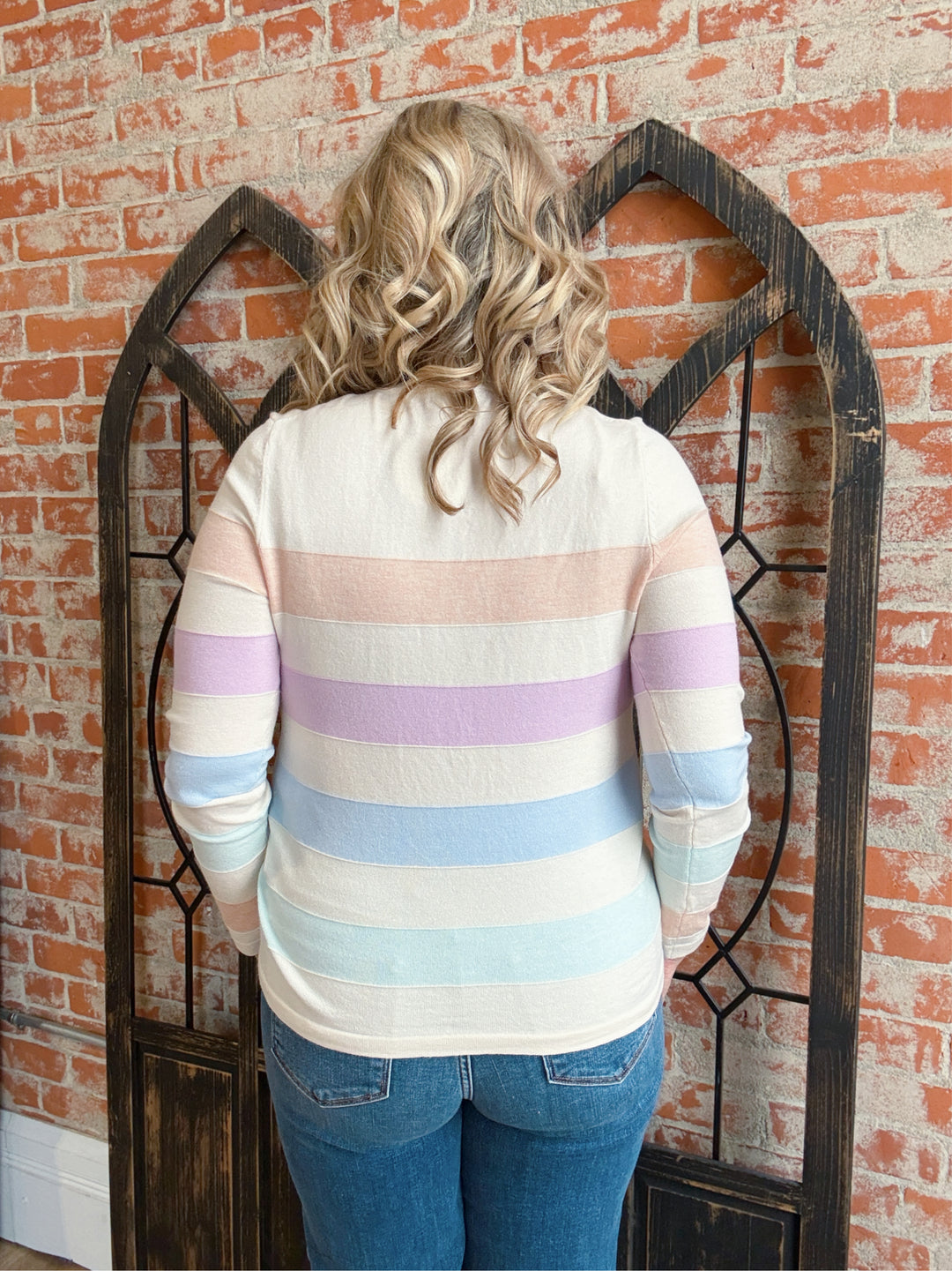 Pastel Starburst Striped Sweater