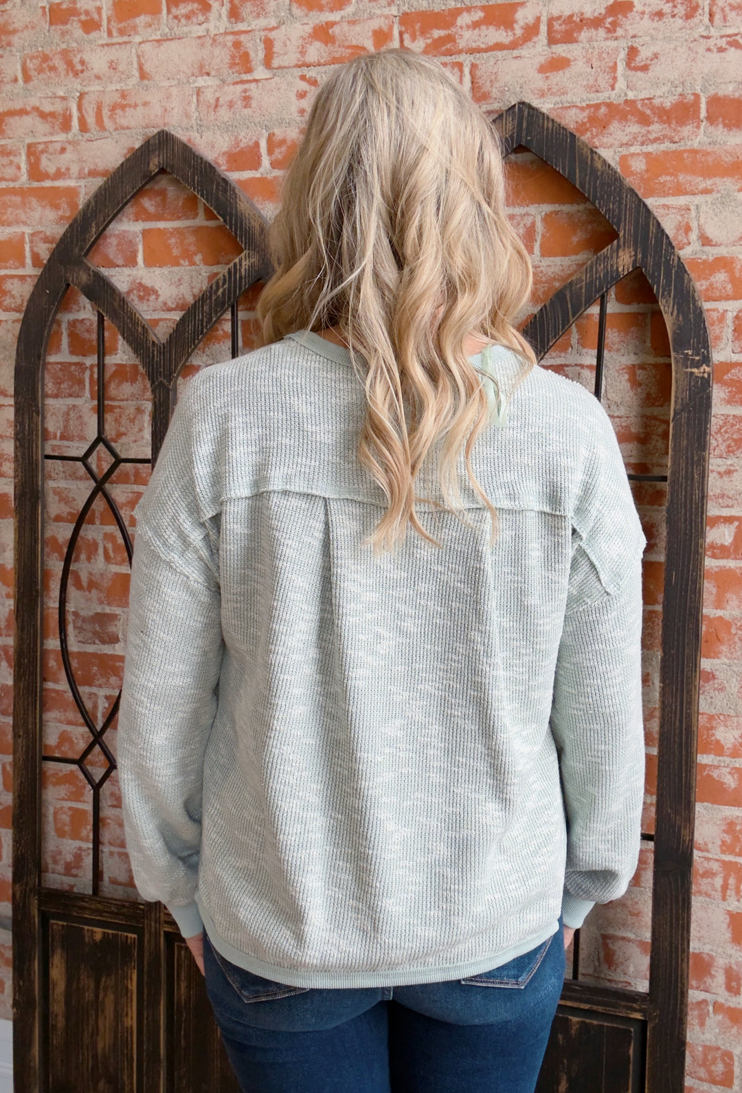 Short Lived Heathered Sage Long Sleeve
