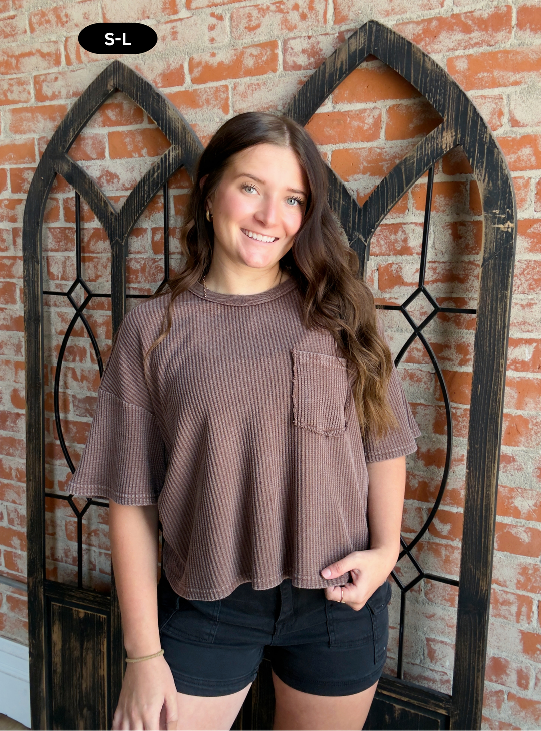 Let's Bet Waffle Knit Tee