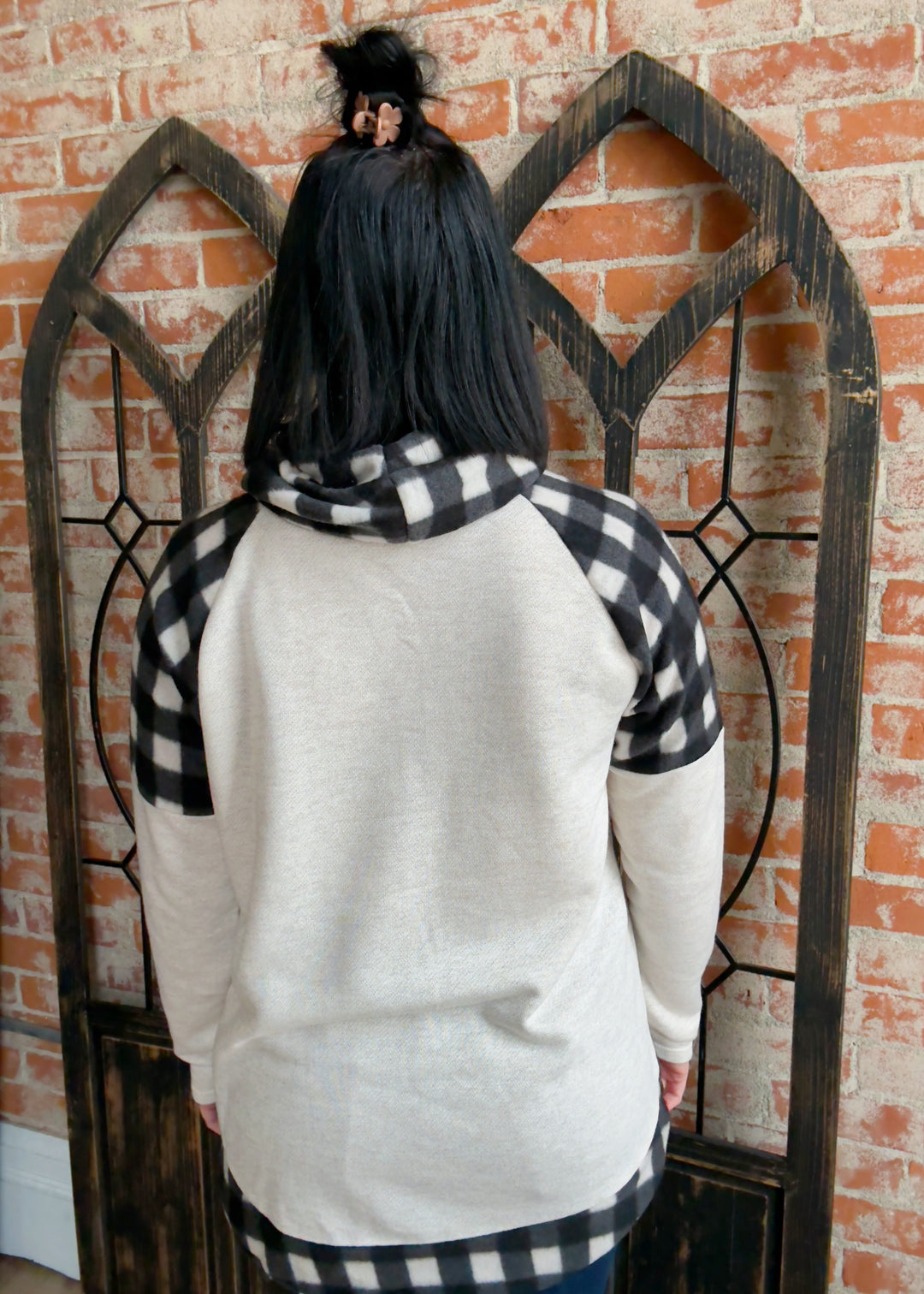 Snow Is Falling Plaid Cowlneck