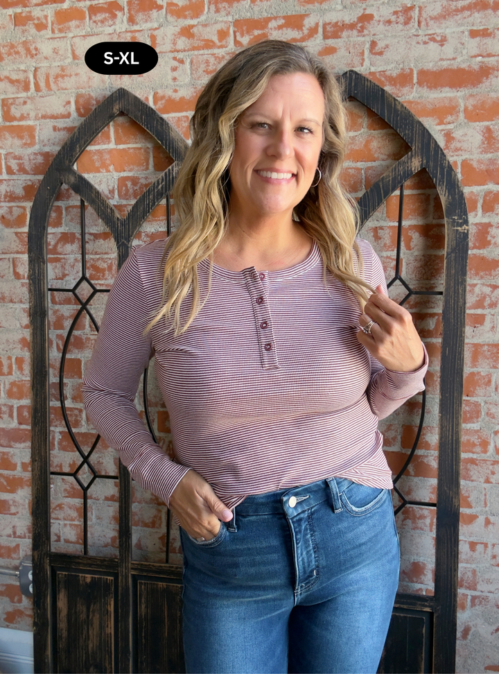 That's Alright Striped Henley