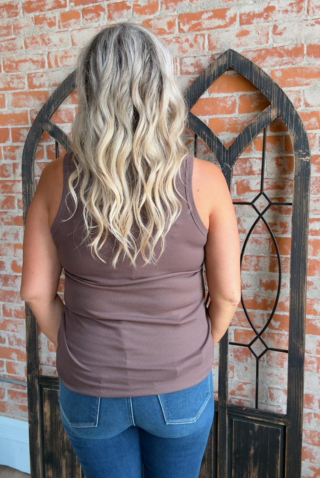 In The Knick Of Time Henley Tanks-Brown