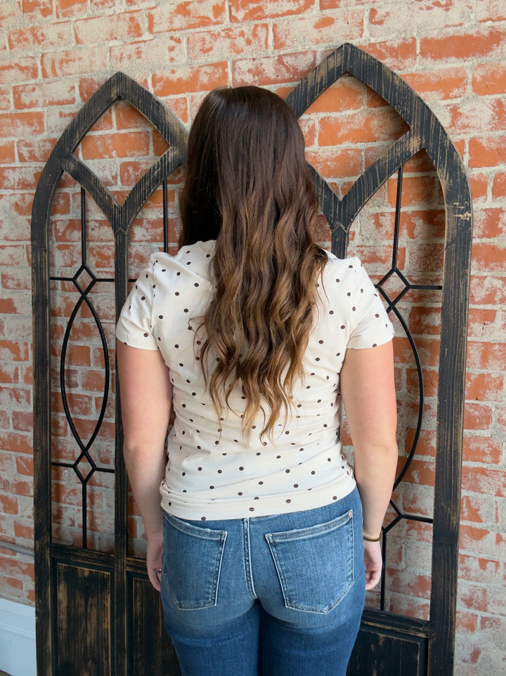 For The Love Of Dots Tee-Beige