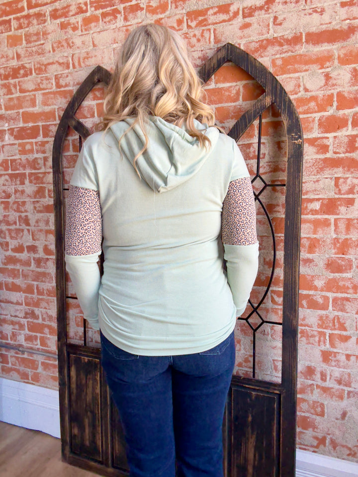 Summer Leopard Color Block Hoodie