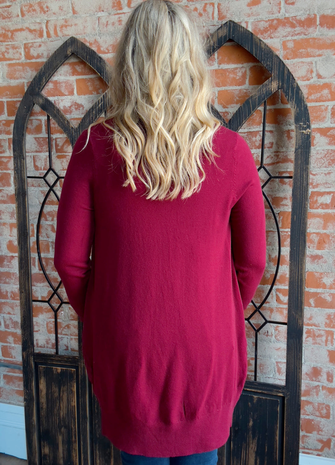 Passed The Test Cardigan-Burgundy