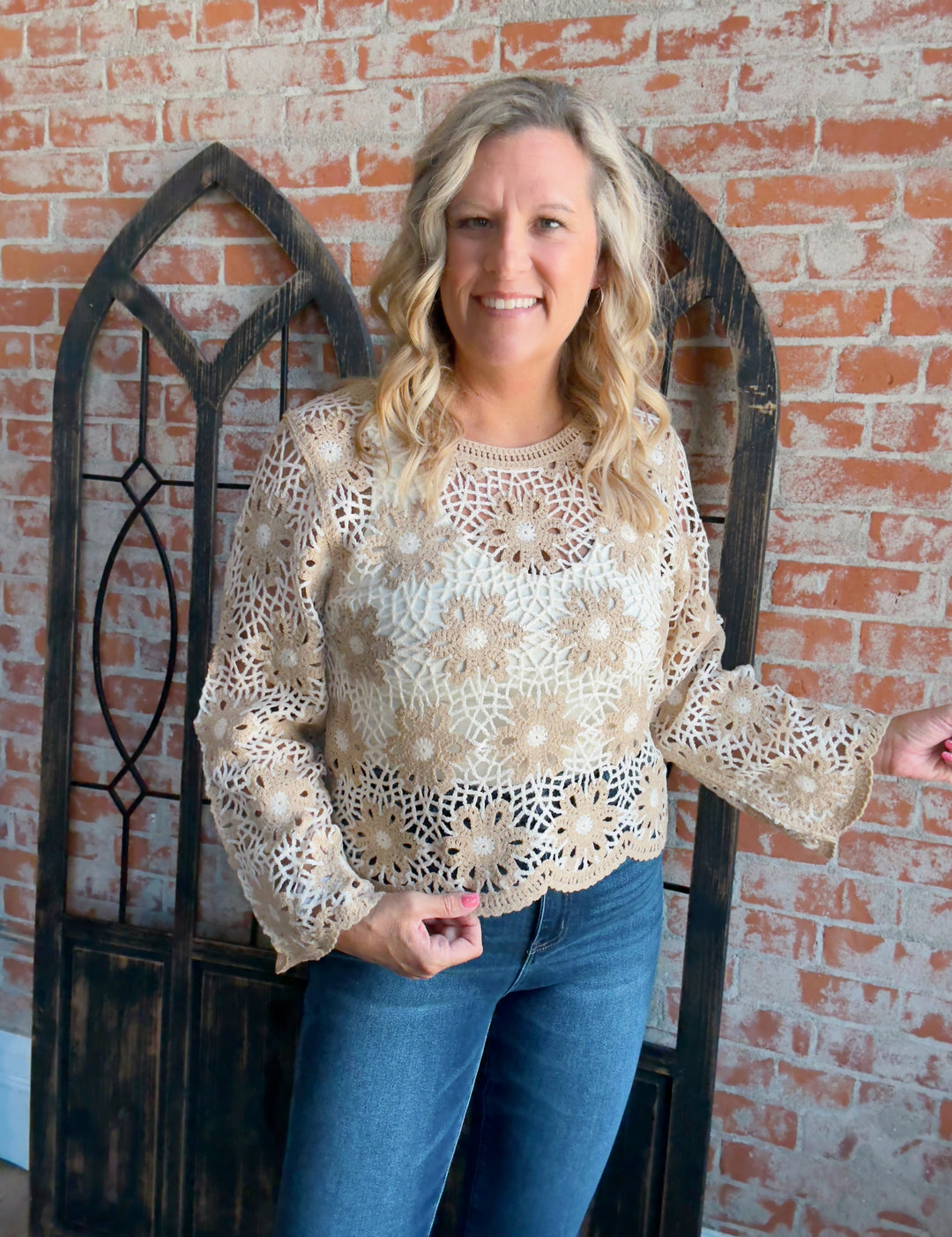 Best Of Me Floral Crochet Sweater