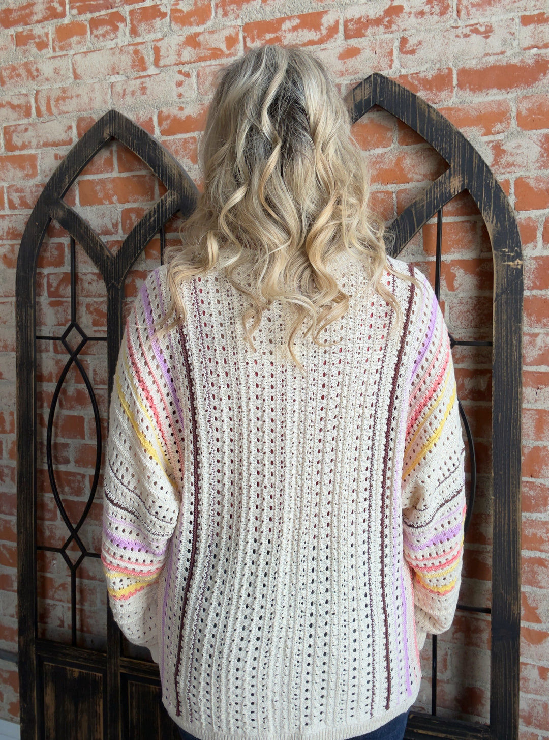 Follow The Line Crochet Cardigan