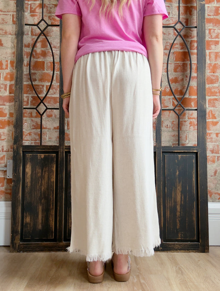 Make An Appearance Linen Pant-Oatmeal