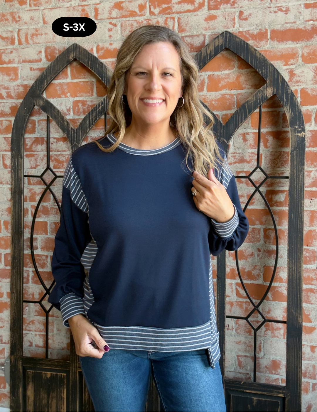 Before You Go Navy Color Block