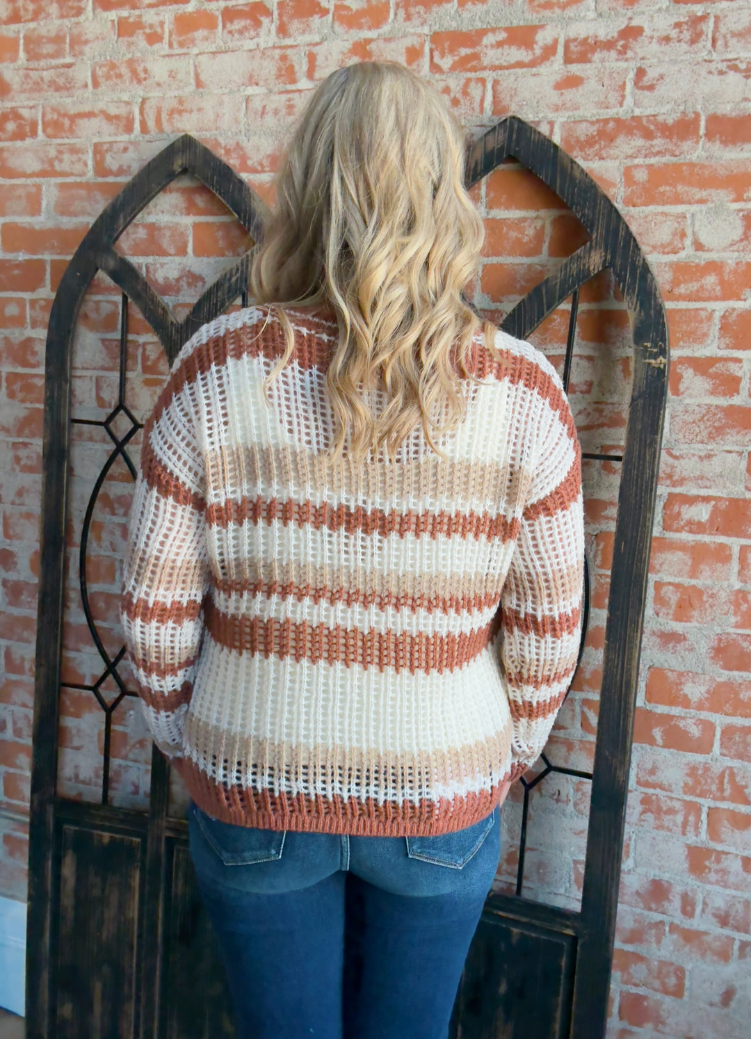 Spiced Chai Latte Striped Sweater