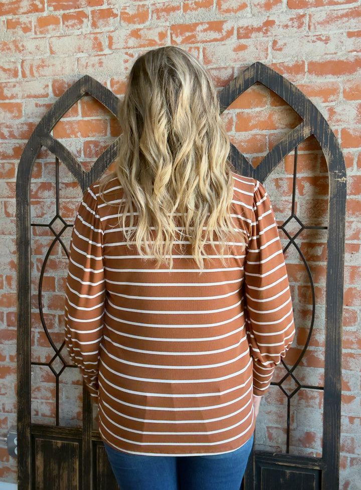 Won Me Over Striped Long Sleeve