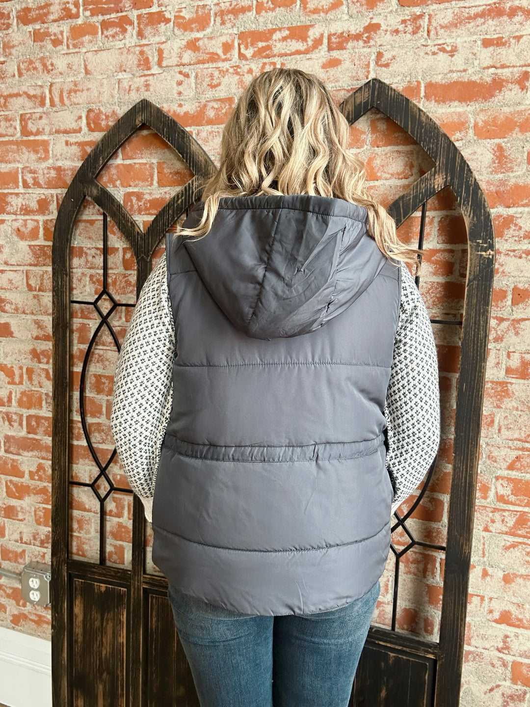 The Arctic Blast Hooded Charcoal Vest