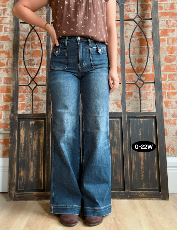 Judy Blue Staying Connected Wide Leg