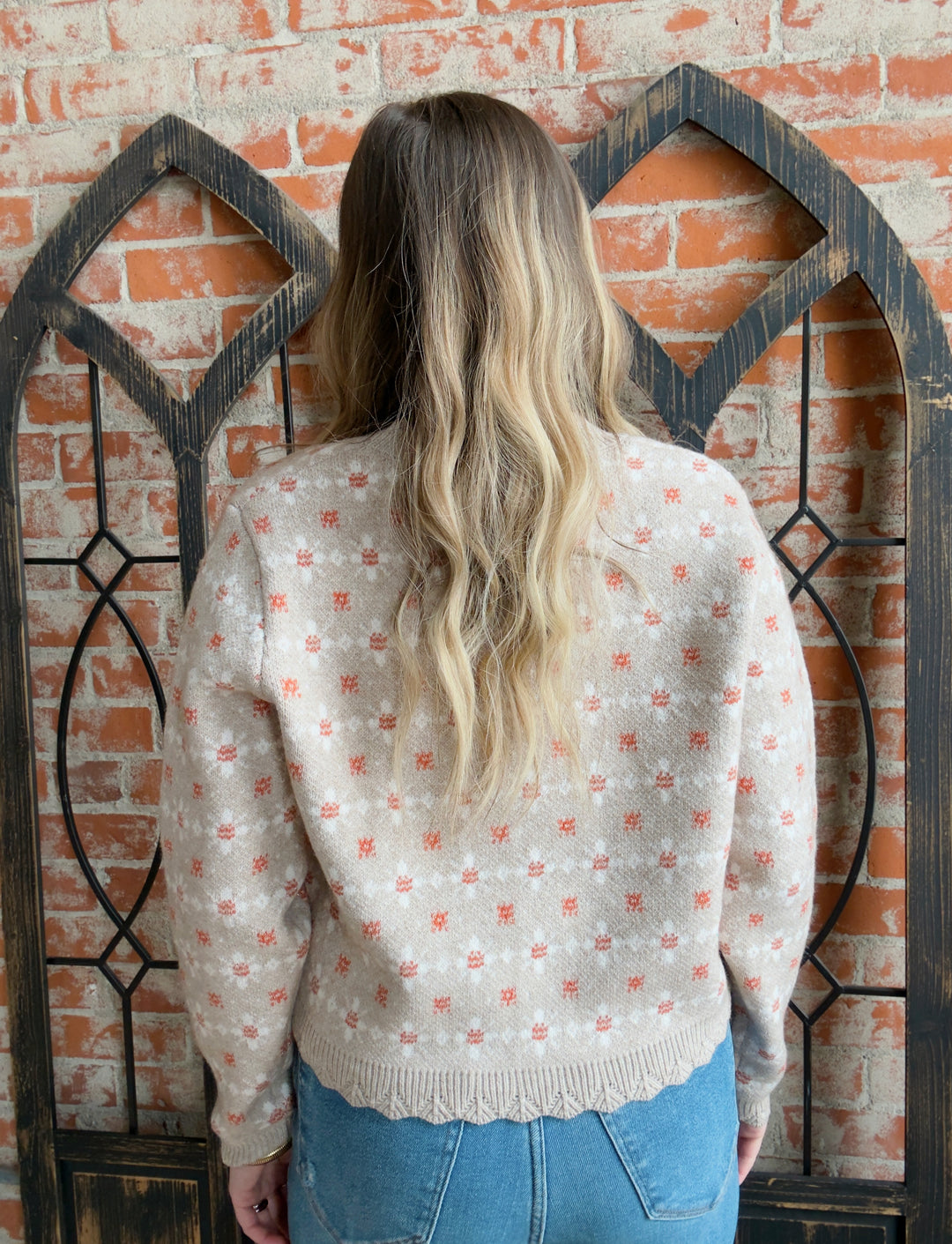 Find The Joy Shimmer Floral Sweater Cardigan