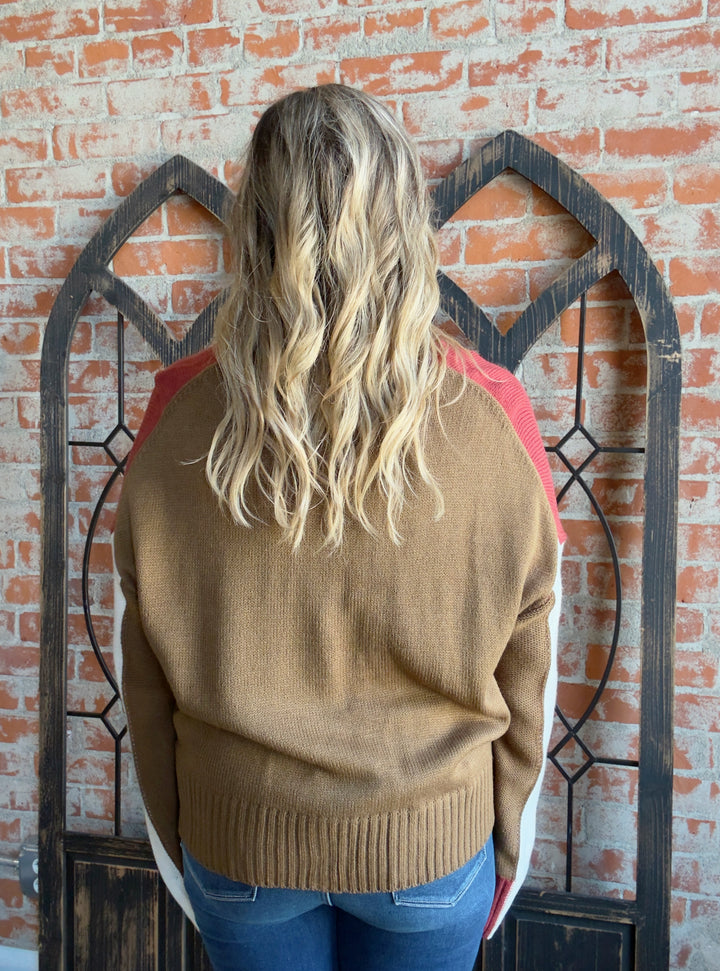 Fall Explosion Color Block Cardigan