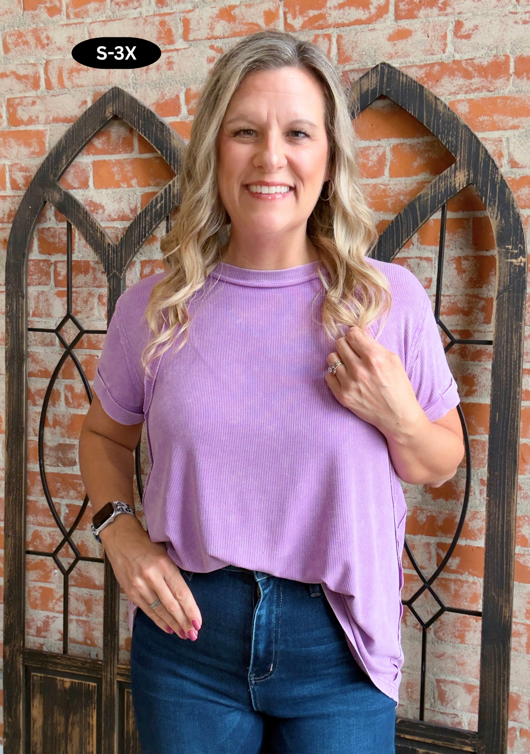 Softer Than Silk Tee-Violet