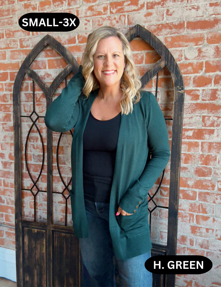 Reaching For Button Sleeve Cardigan-3 Colors