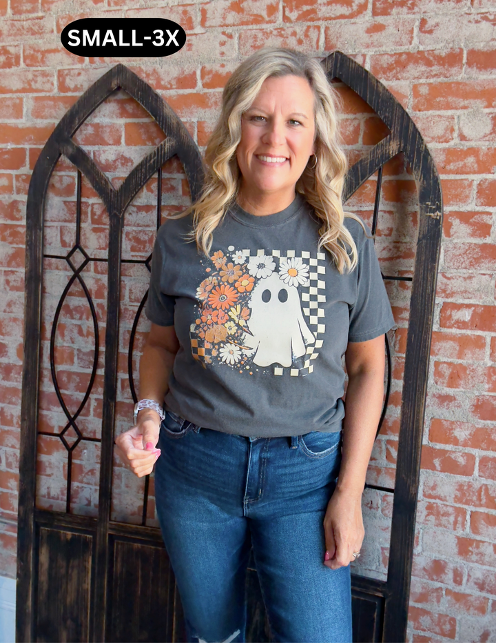 Claire The Checkered Ghost Graphic Tee