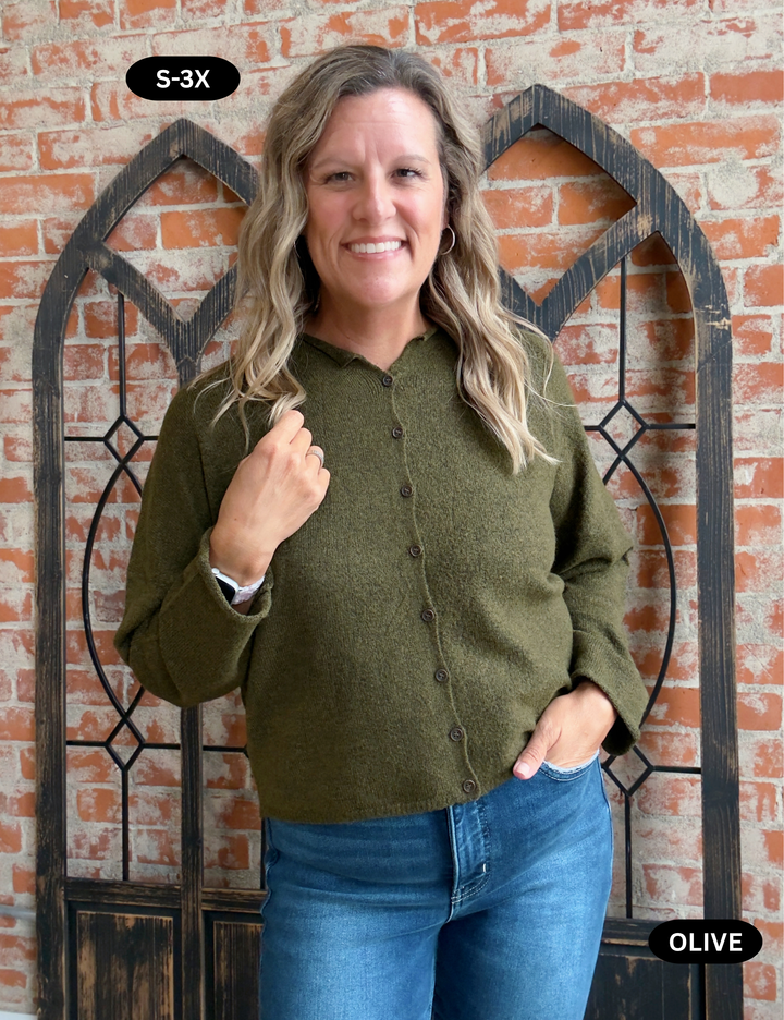 Always A Possibility Button Cardigan-Fall Colors