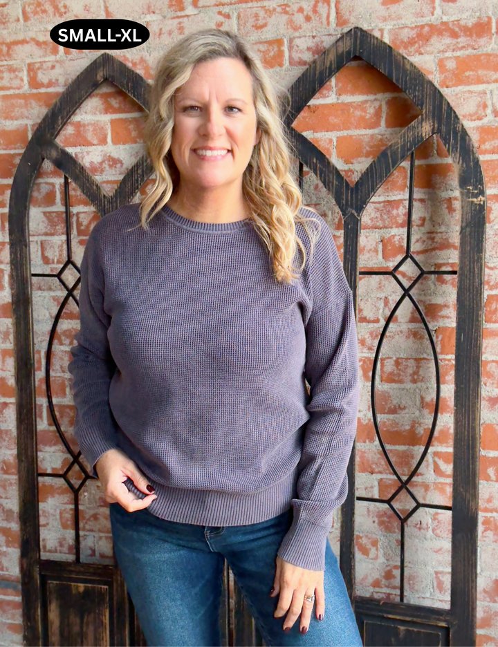 Hold Me Tight Waffle Knit Sweater