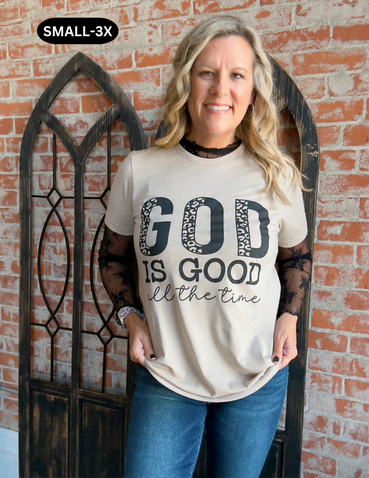 God Is Good Leopard Tee