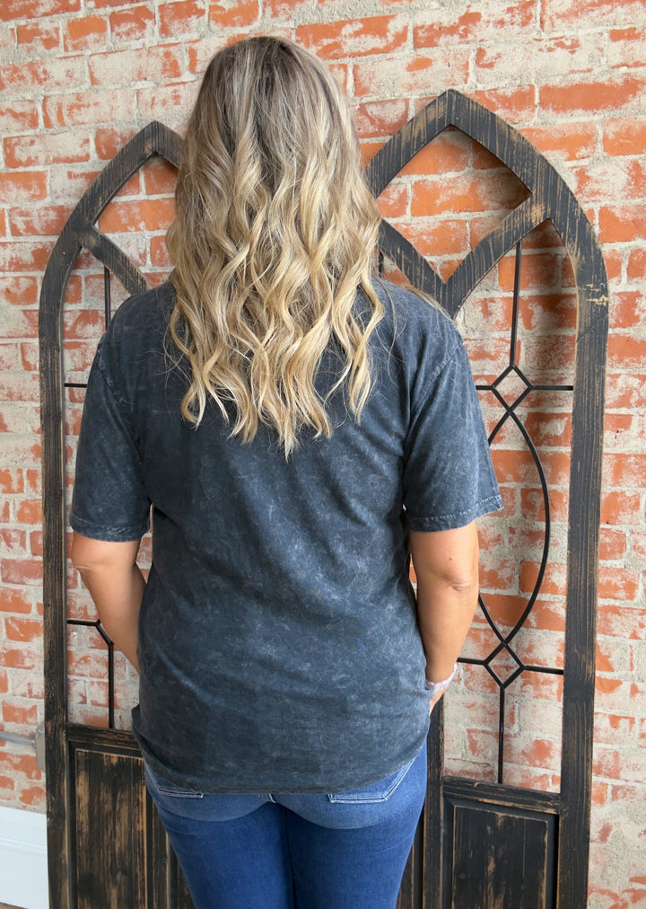 Grow In Grace Acid Wash Graphic Tee