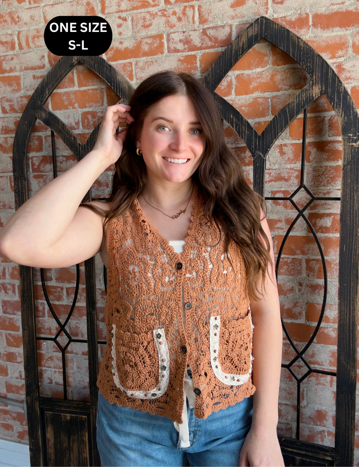 Leave Your Mark Crochet Sweater Vest