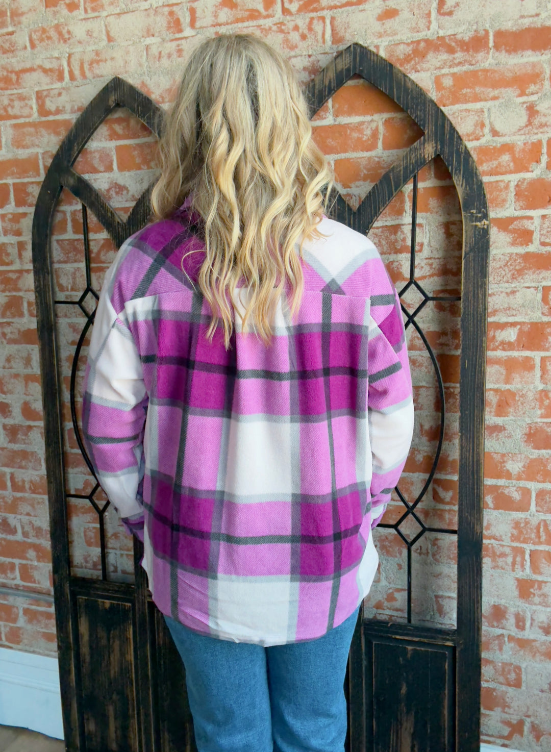 Keep It Cozy Fleece Shacket-Orchid