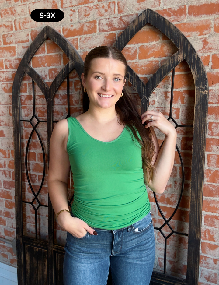 Favored Reversible Tank-Kelly Green