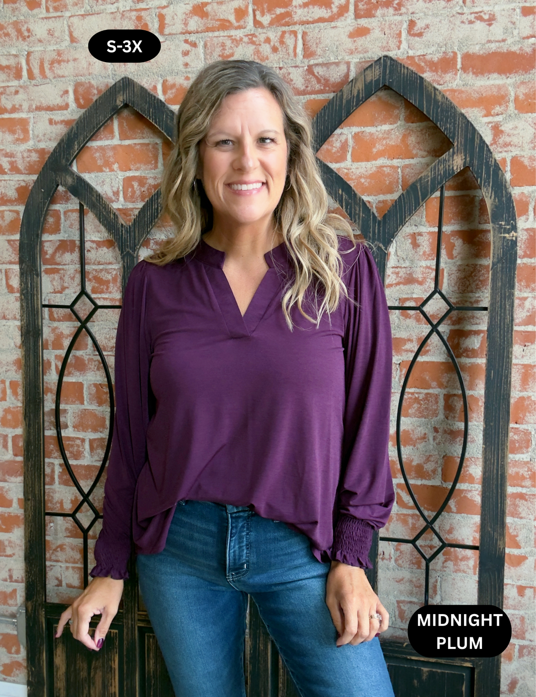 Feeling Qualified Smocked Sleeve Blouse-2 Colors