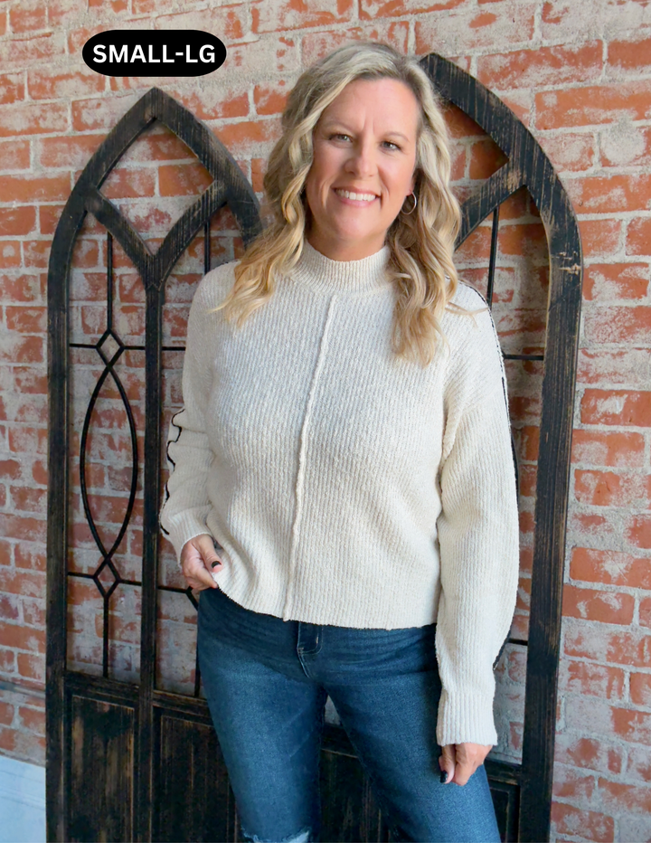 Love On You Pipe Sleeve Sweater