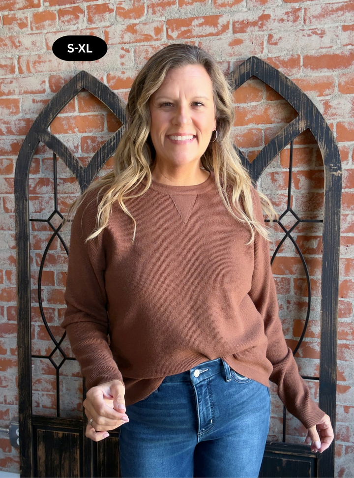 Dance The Dance Waffle Knit Sweater