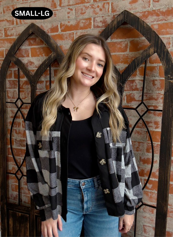 Glad Tidings Buffalo Plaid Shacket
