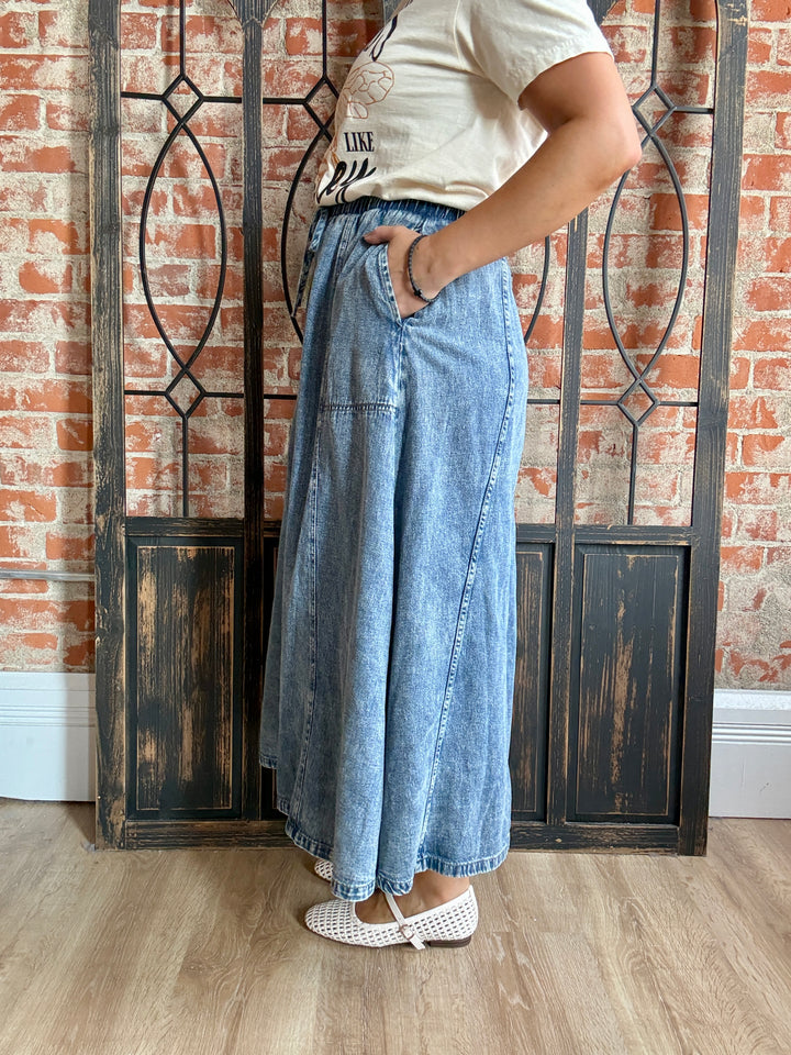 Through It All Denim Skirt