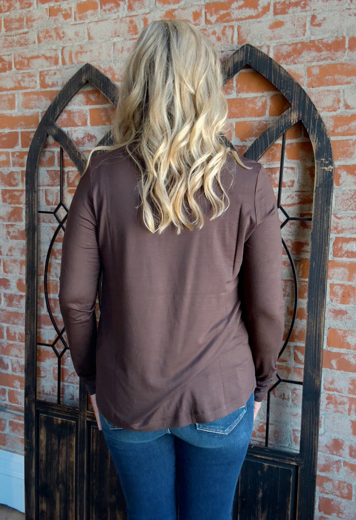 Best I've Ever Had Basic Long Sleeve- Espresso Brown