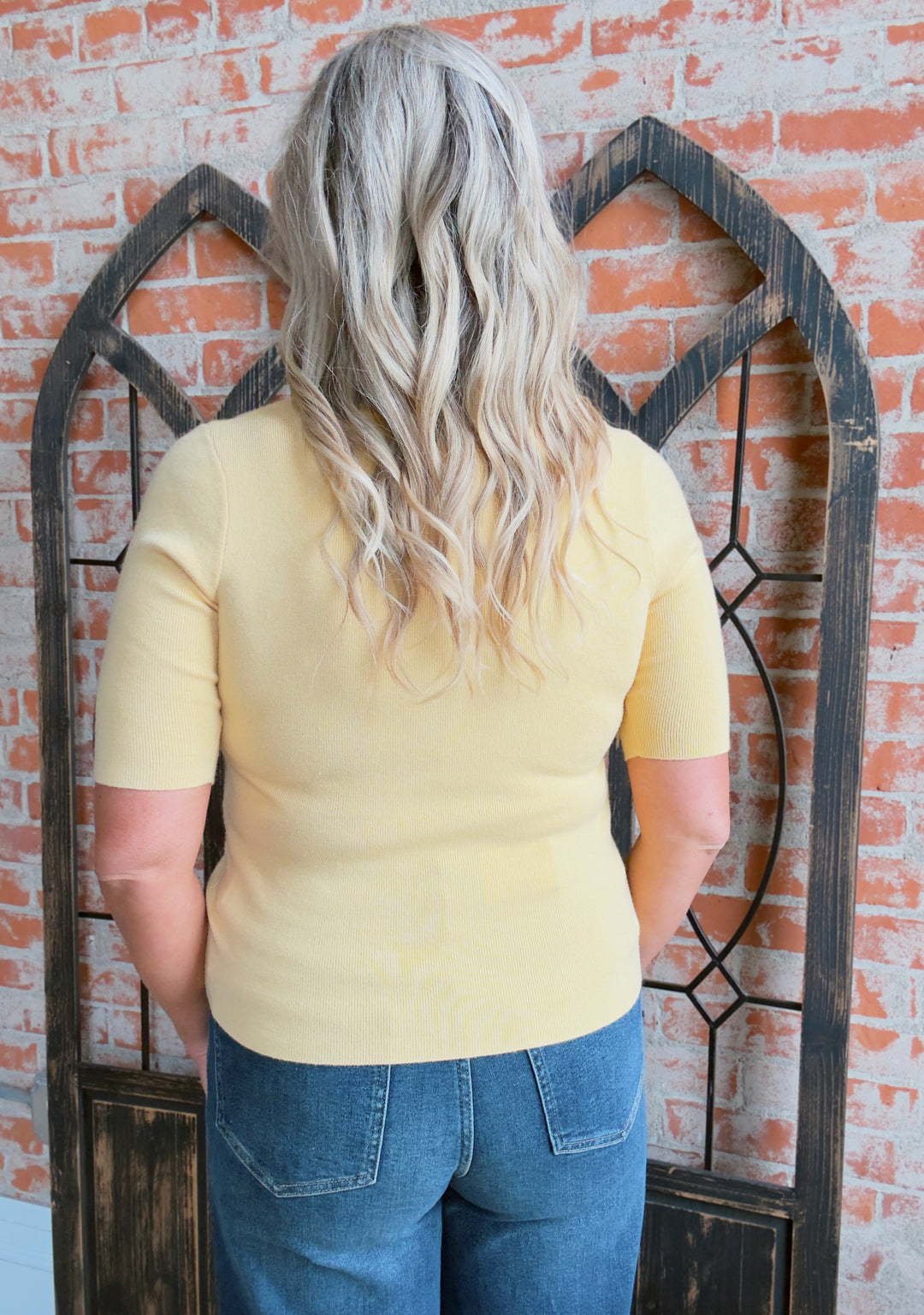 Worth It Scalloped Sweater-Lemon