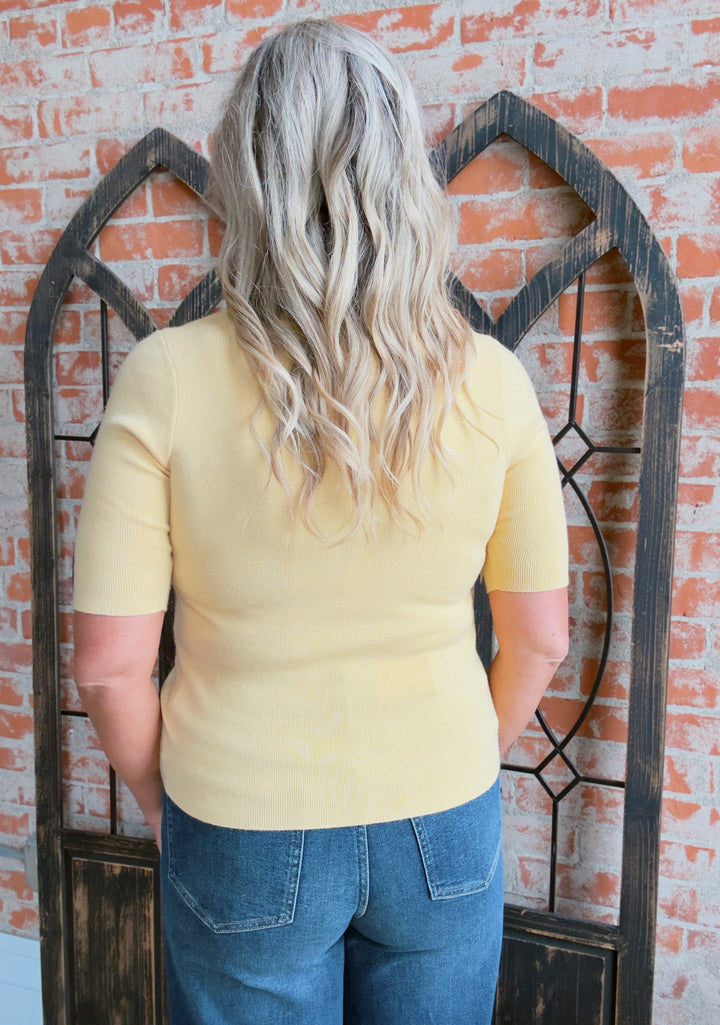 Worth It Scalloped Sweater-Lemon