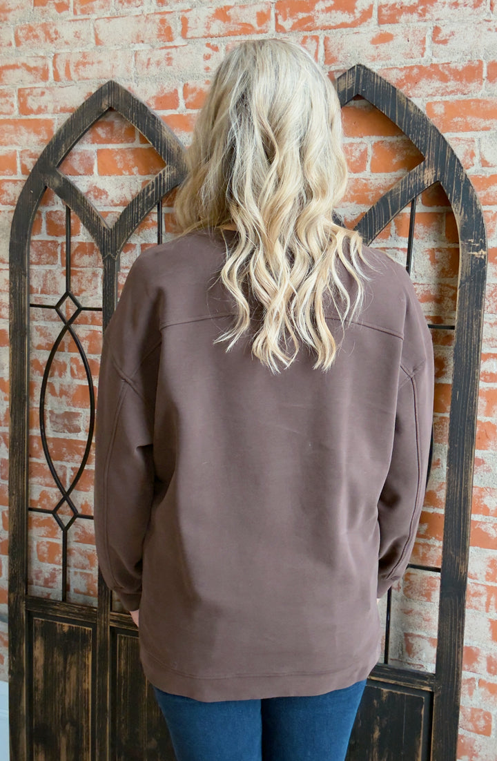 You've Got This Luxe Pullover-Brown Tones