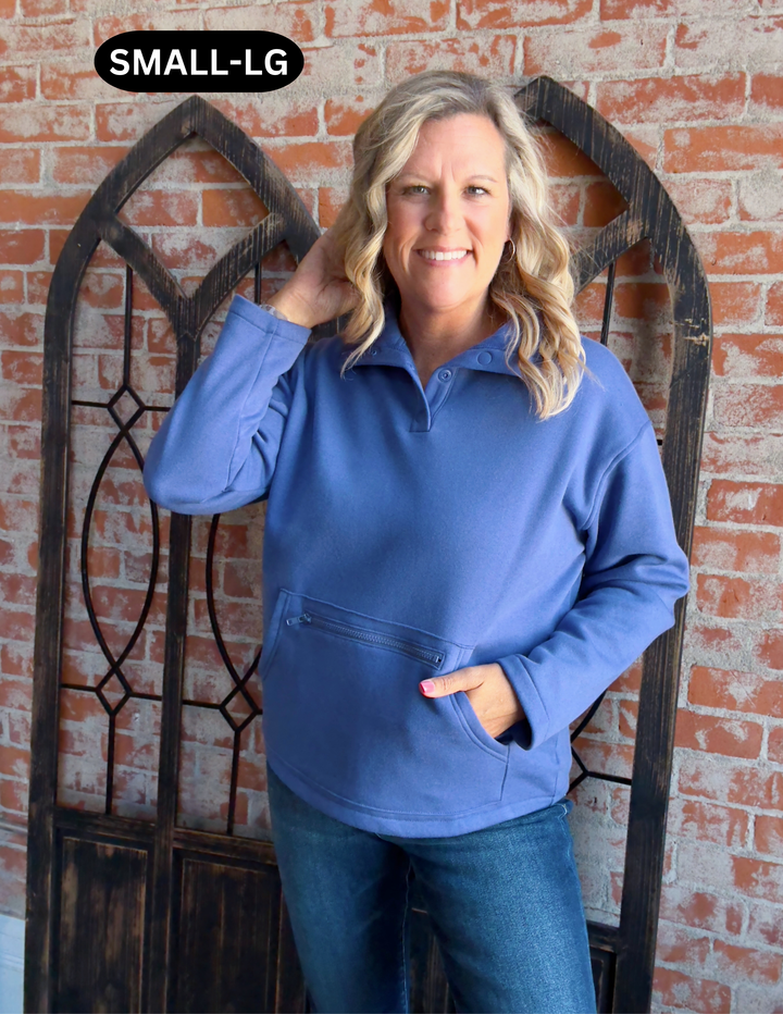 Top Secret Fleece Half Button Up-3 Colors