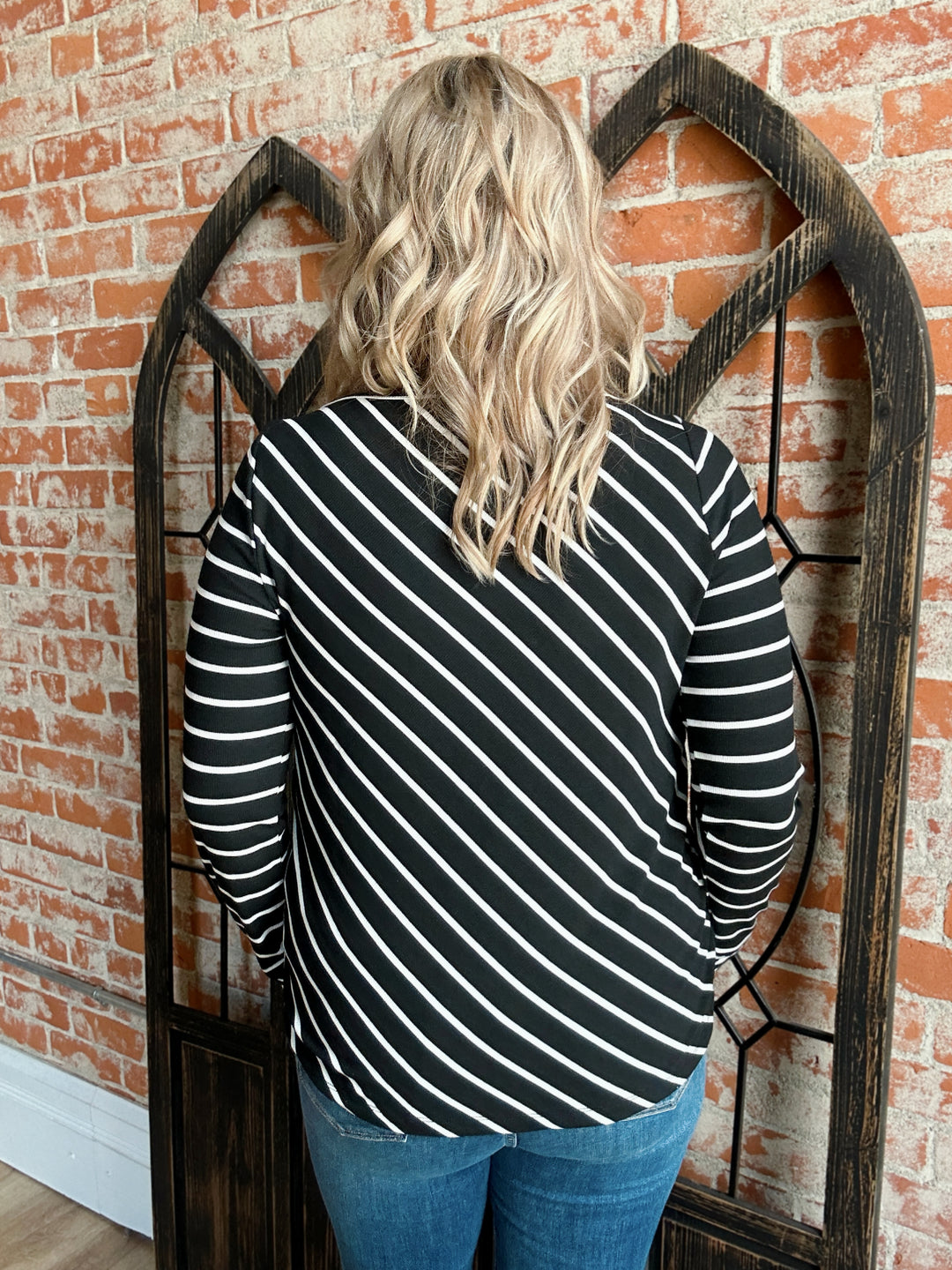 Through The Clear Striped Long Sleeve